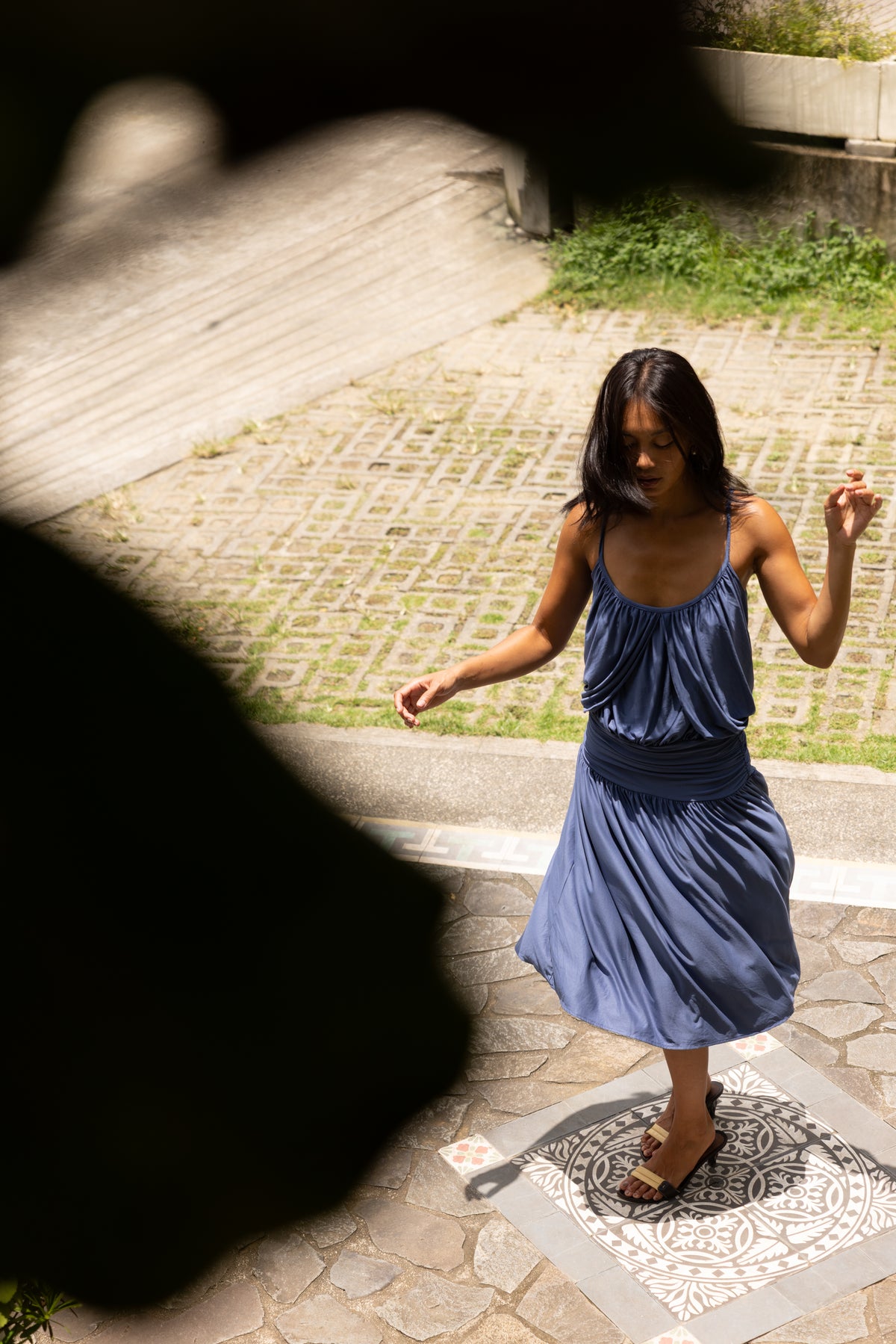 Sora Dress Steel Blue
