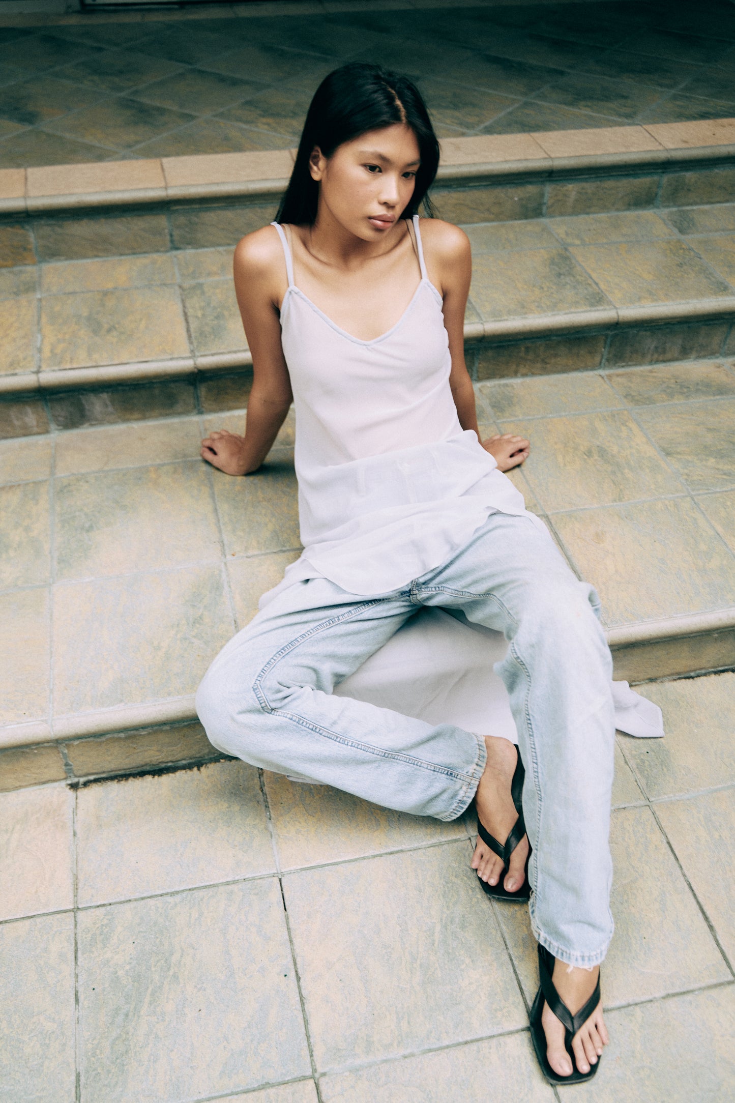 Murina Sheer Slip Dress Yelo