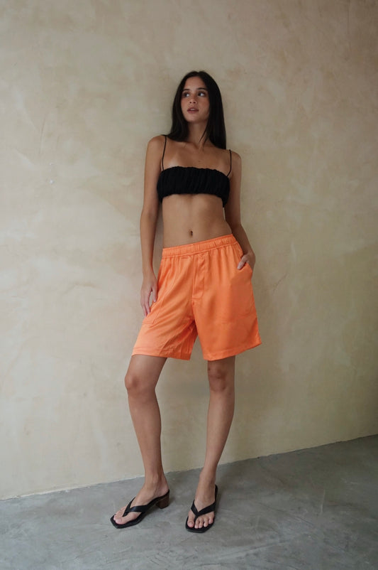 Unisex Patch Pocket Shorts Papaya
