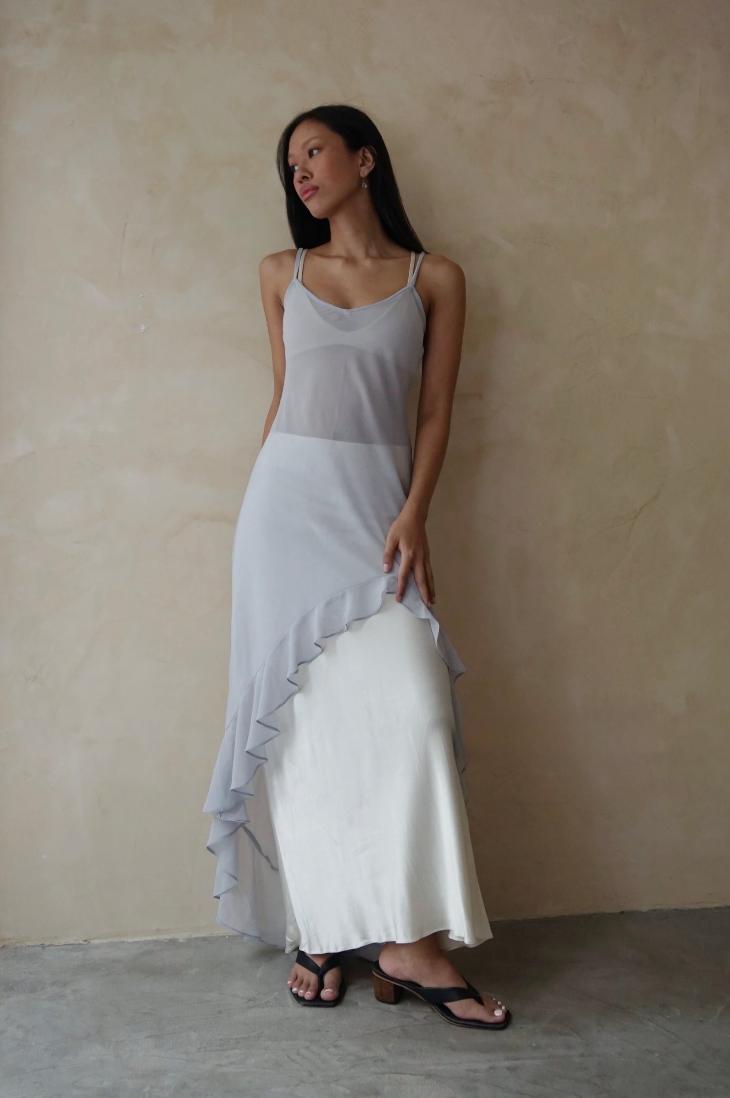 Murina Sheer Slip Dress Yelo