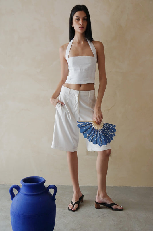 Longline Shorts White