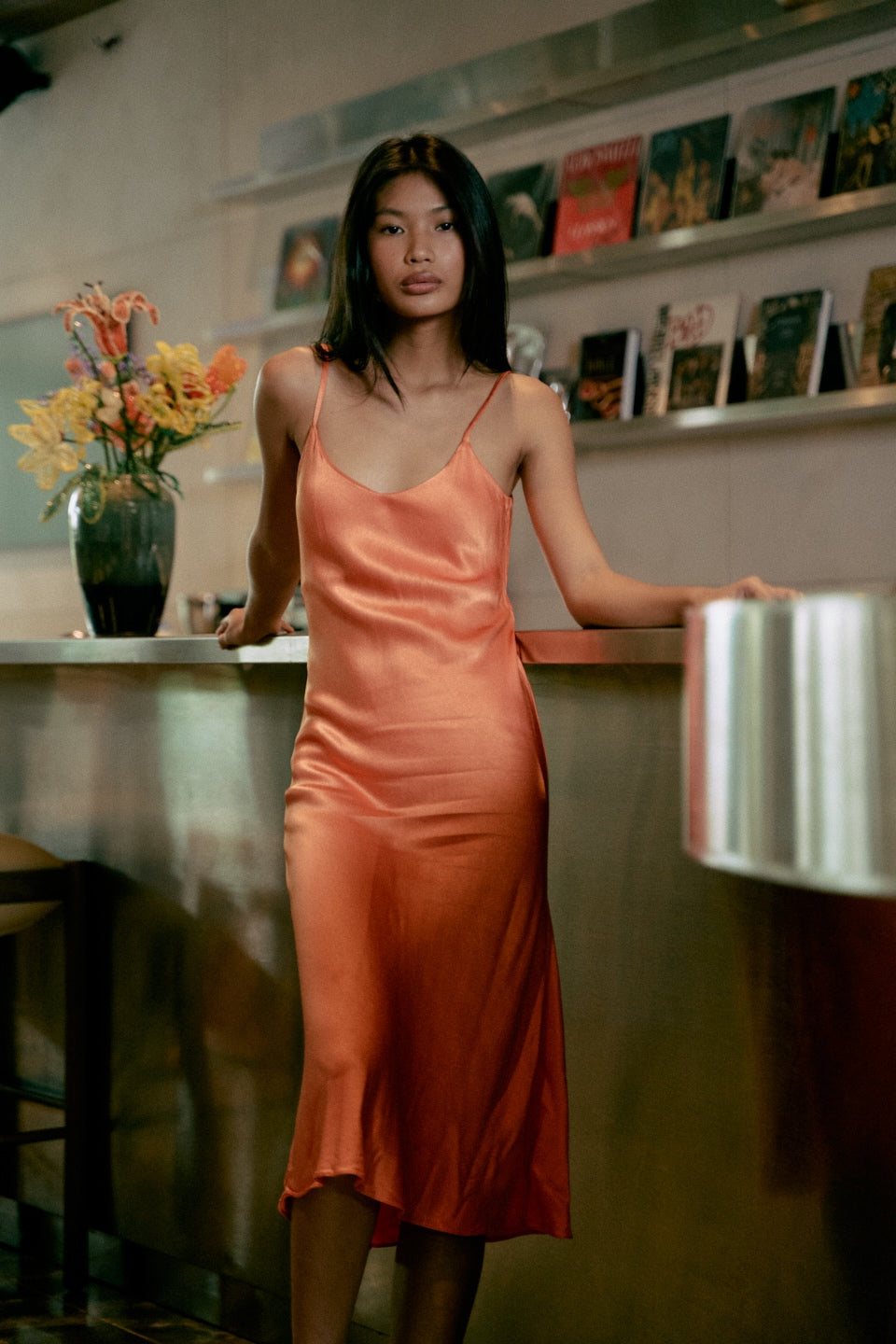 Sena Slip Dress Papaya