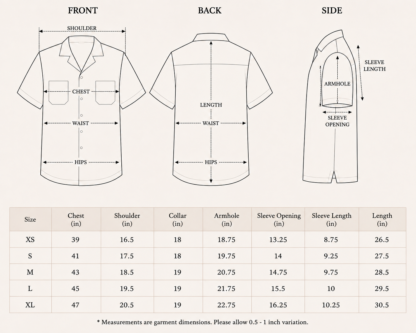 Men's Split Camp Collar Shirt