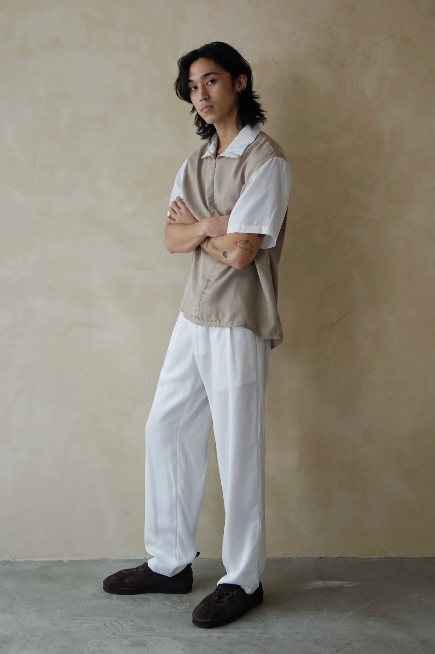 Remi Unisex Pants Porcelain Tencel