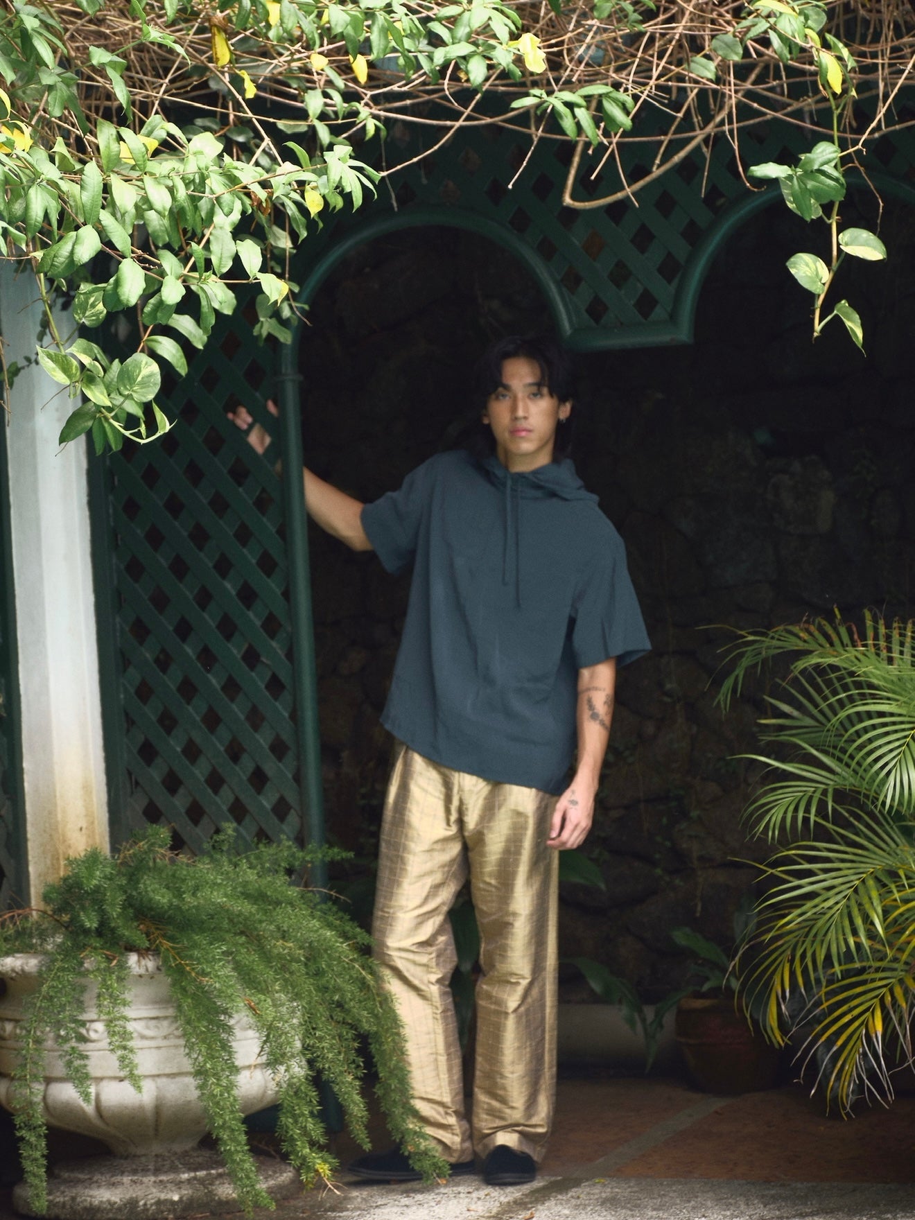 Cable Trousers Silk Sterling (pre-order)