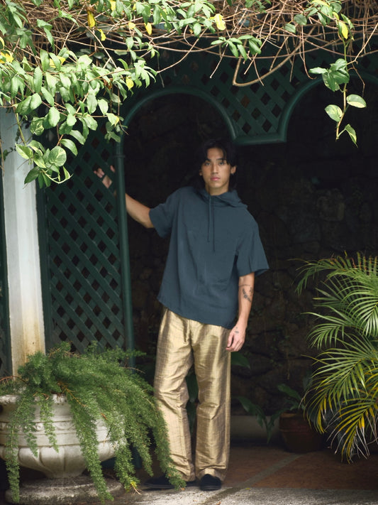 Cable Trousers Silk Sterling (pre-order)