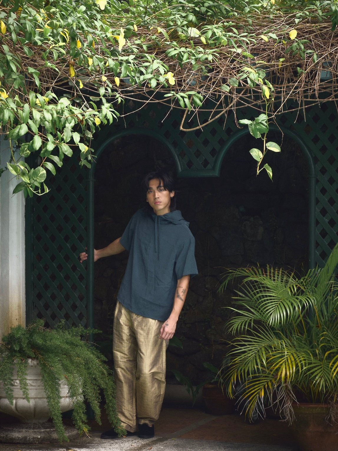 Cable Trousers Silk Sterling (pre-order)