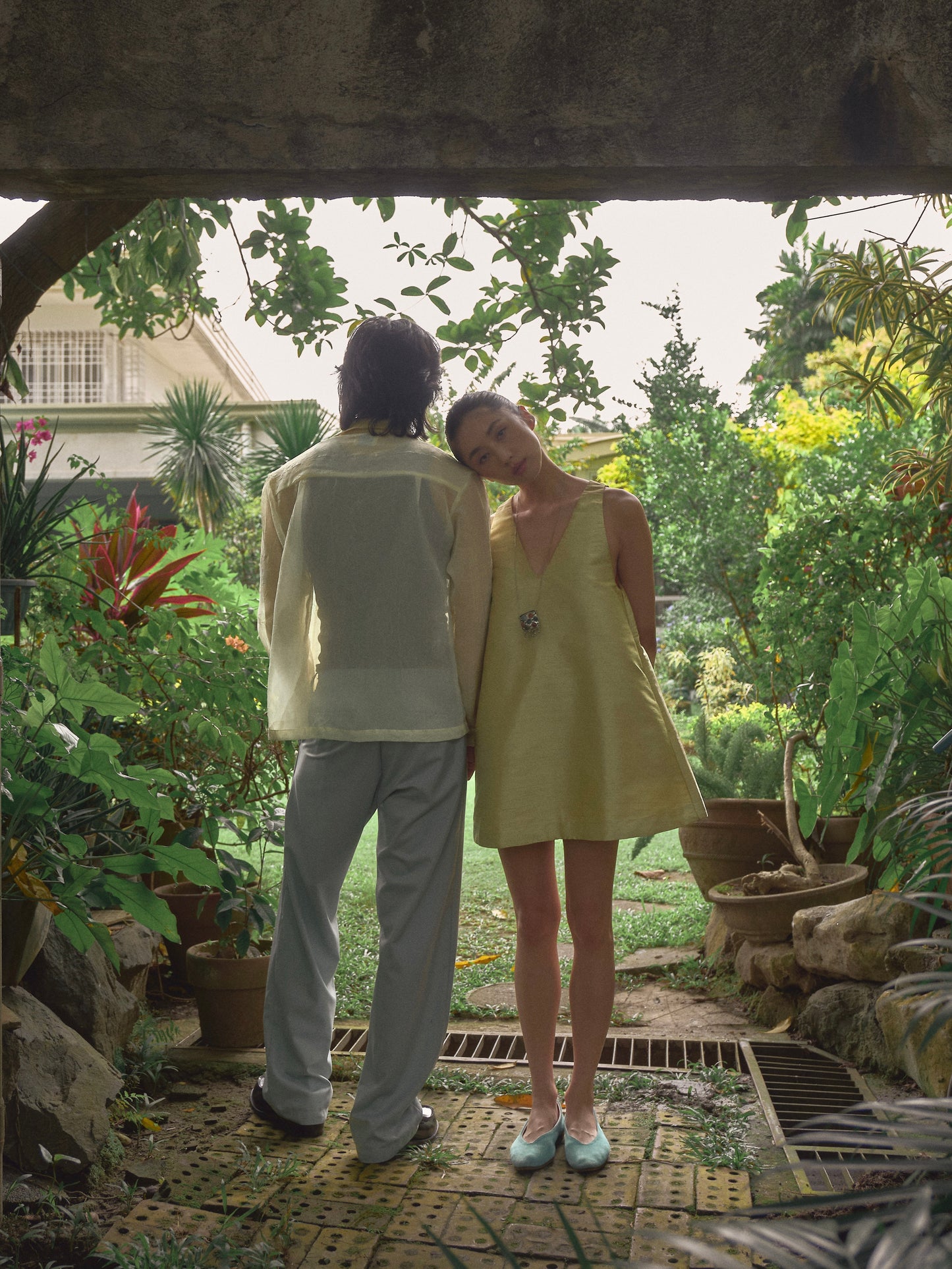 Long Sleeve Zip Shirt Cornsilk