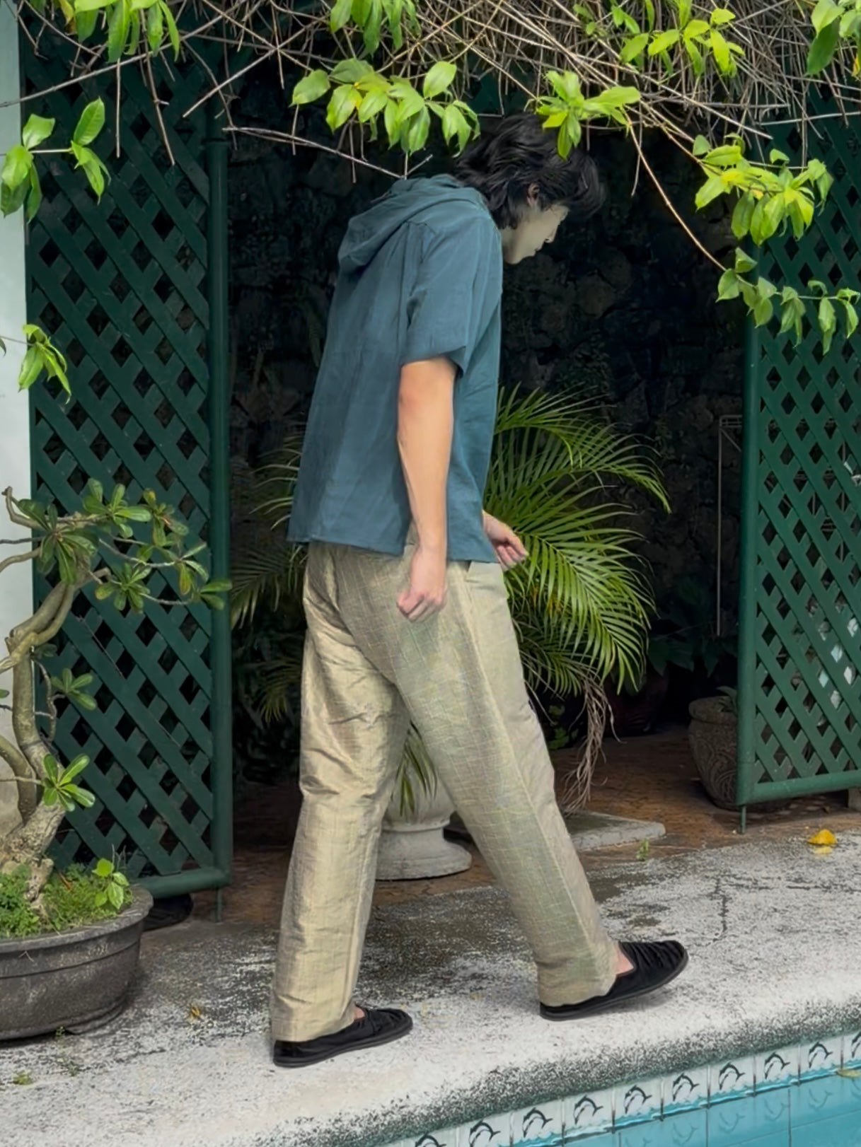 Hooded Volley Shirt Pine