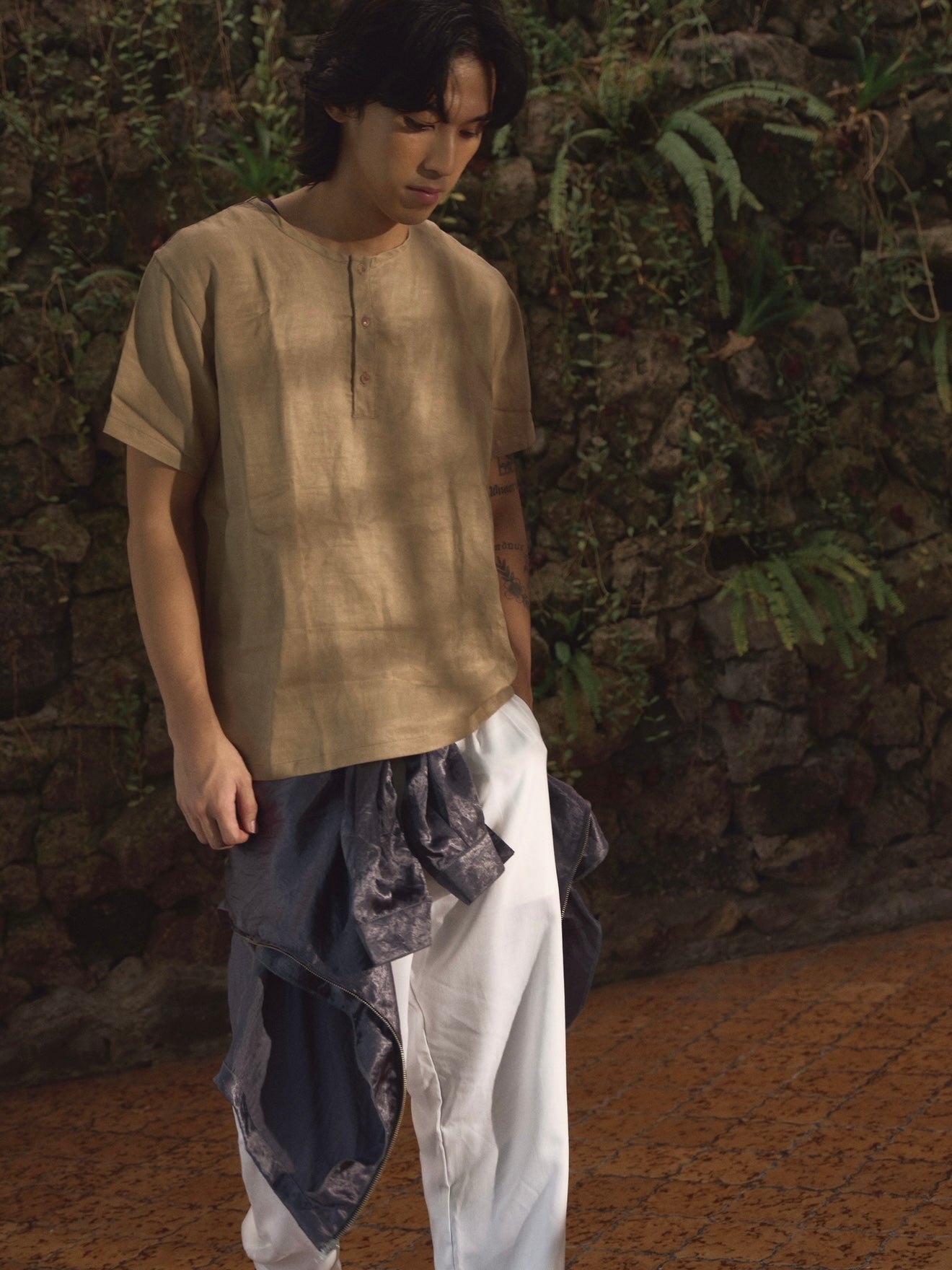 Remi Unisex Pants Porcelain Tencel