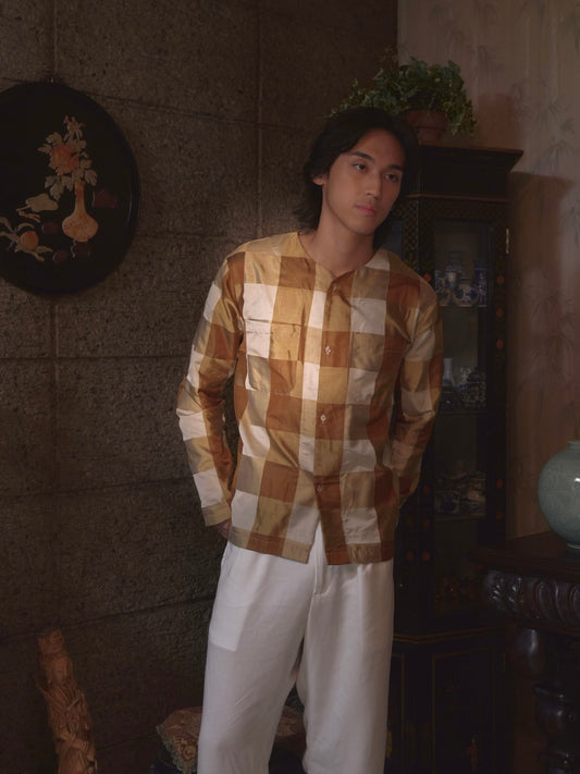 Long Sleeve Silk Corsano Shirt Myrrh