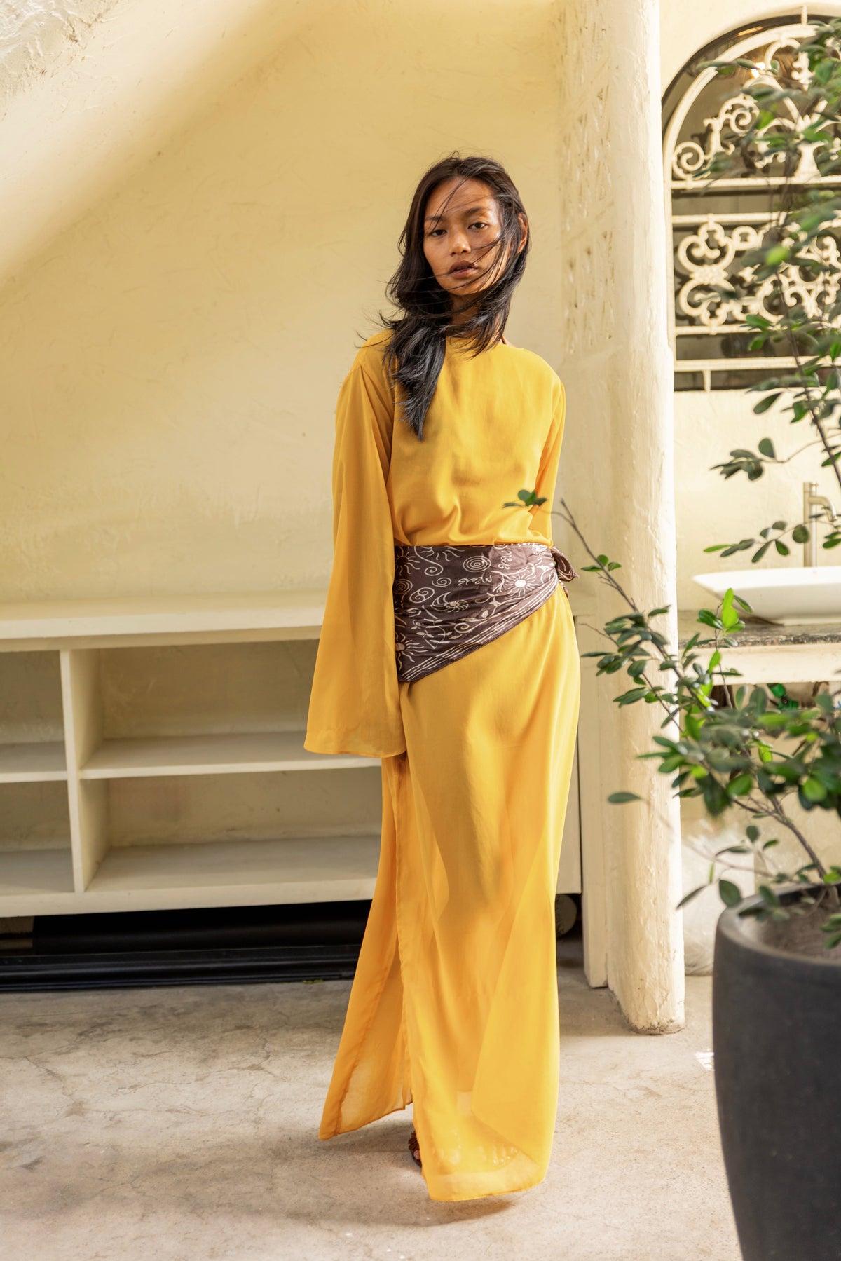 Flare Tunic Maxi Dress Marigold