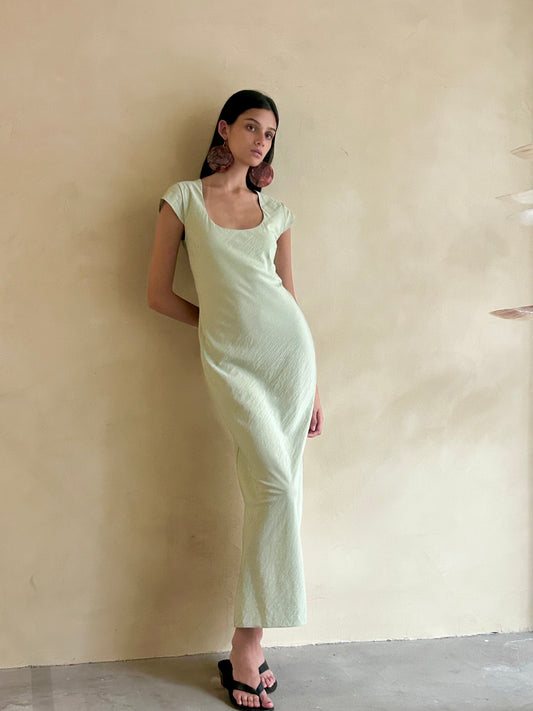 Cap Sleeve Maxi Dress Agave