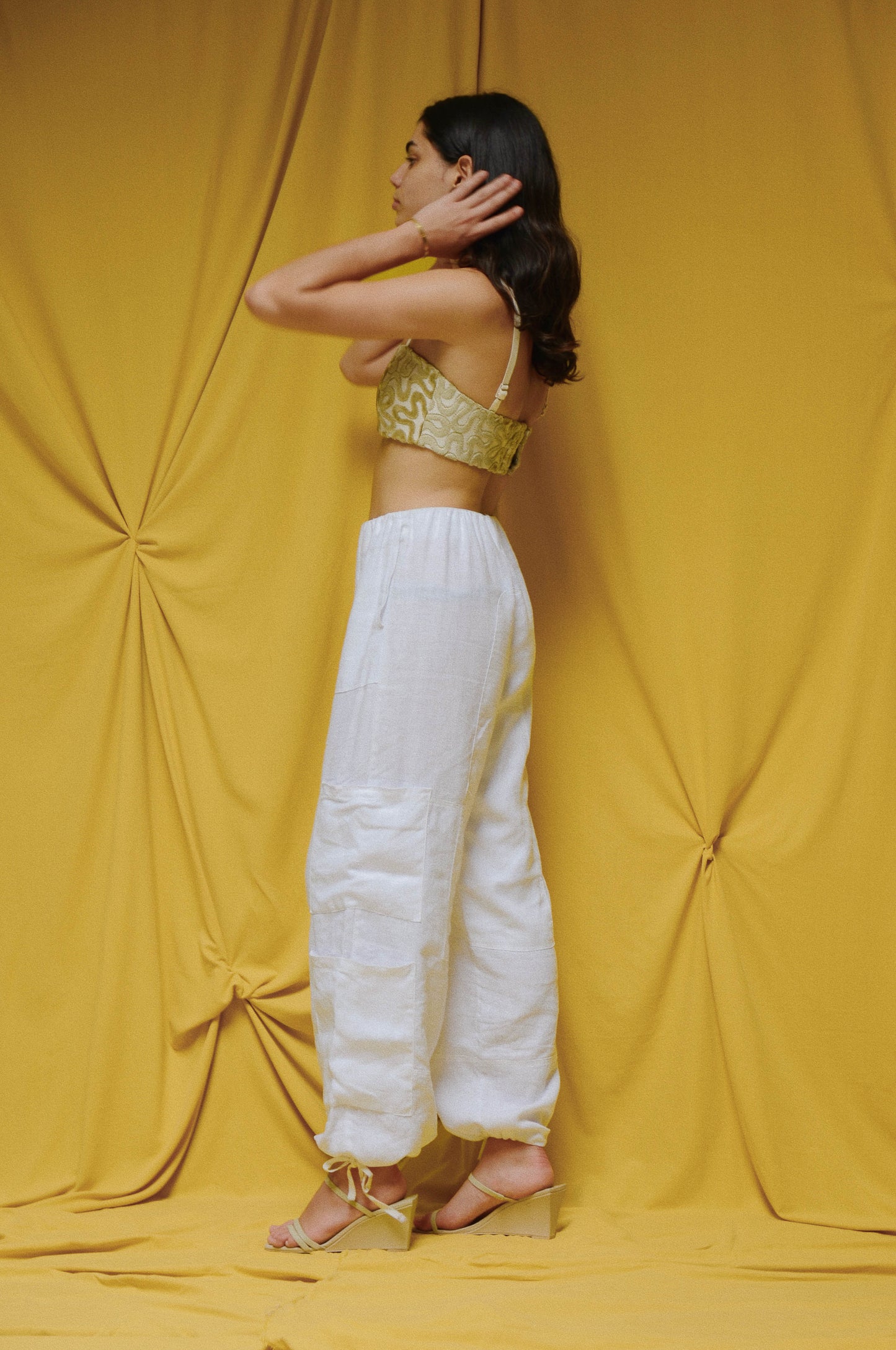 Unisex Flight Pants White Linen